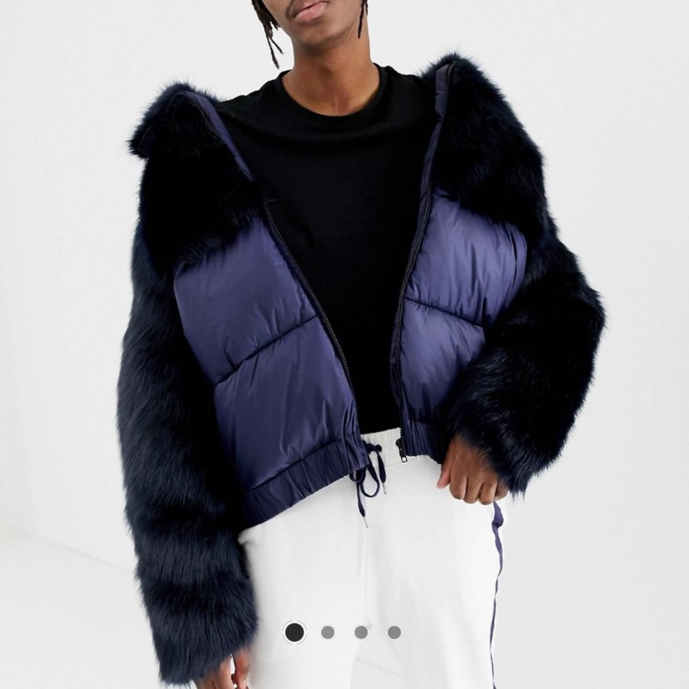 Puffer Jacket With Faux Fur